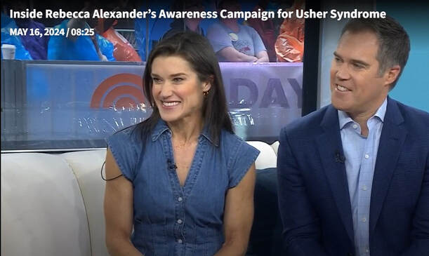 Rebecca Alexander with brother Peter on the set of the Today Show